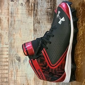 Under Armour Hammer Mens Cleats Size 7 Armour Bound Red Black